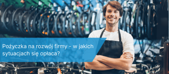 Uśmiechnięty właściciel sklepu rowerowego w fartuchu, prezentujący swój biznes.